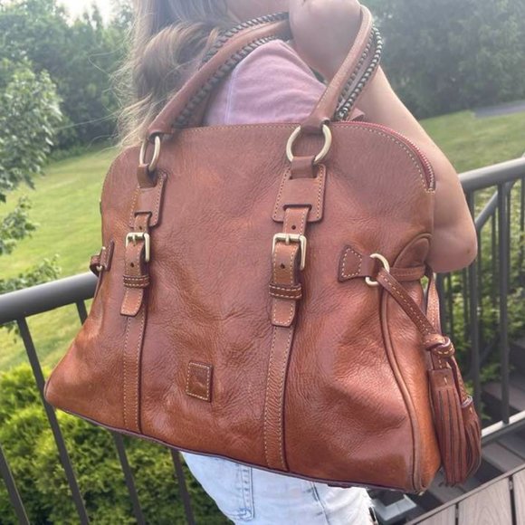 Dooney and Bourke Florentine Domed Buckle Satchel - Natural - Picture 11 of 16